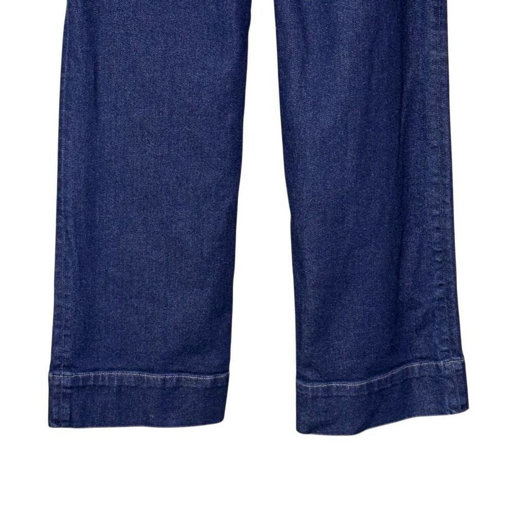 Express dark wash wide leg high rise jeans size 8 long - Picture 5 of 11